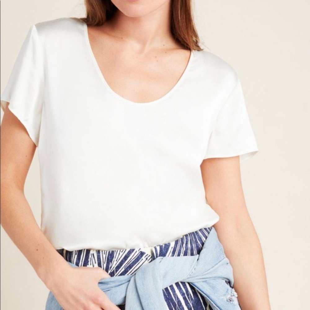 Anthropologie Lucy Silk Tee